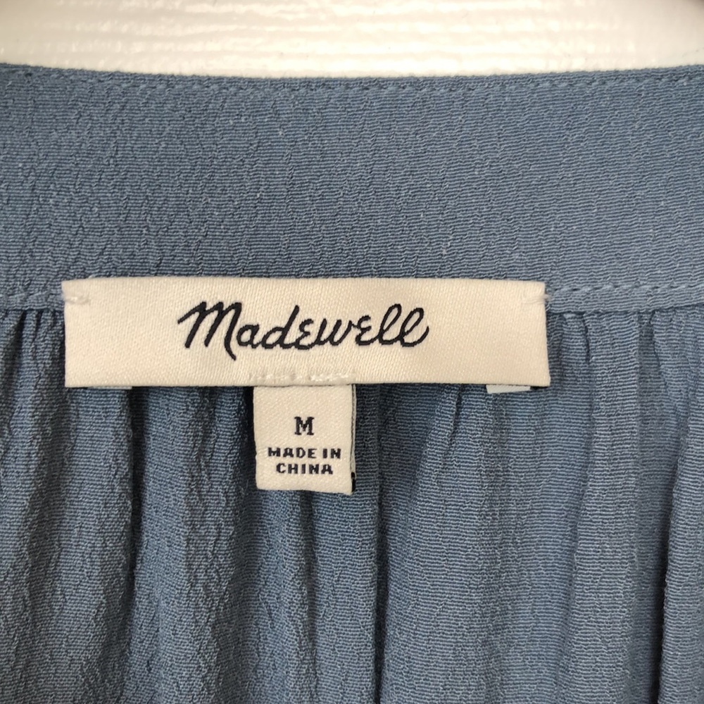 Madewell Blue Lace Up Tunic Top - Picture 4 of 5